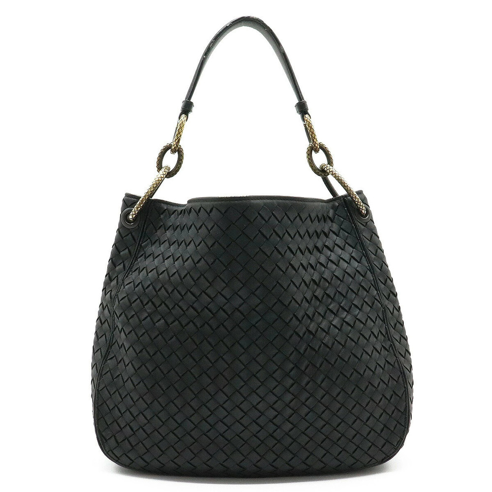 BOTTEGA VENETA Intrecciato Hobo Bag Leather Black